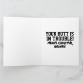 FUNNY CHRISTMAS PÈRE NOËL GREETING CARTE (Intérieur)