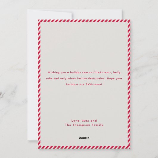 Funny Christmas Picture With Cute Dogs Feestdagenkaart (Achterkant)