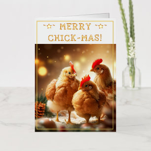 Funny Christmas Quote Schattige Fun Chicks Fotogra Folie Wenskaart