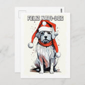Funny Christmas Quote Schattigee Whimsical Santa D Briefkaart (Voorkant / Achterkant)