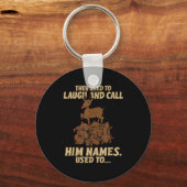 Funny Christmas Reindeer They Used To Laugh &amp;  Sleutelhanger (Voorkant)