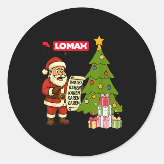 Funny Christmas  Ronde Sticker (Voorkant)