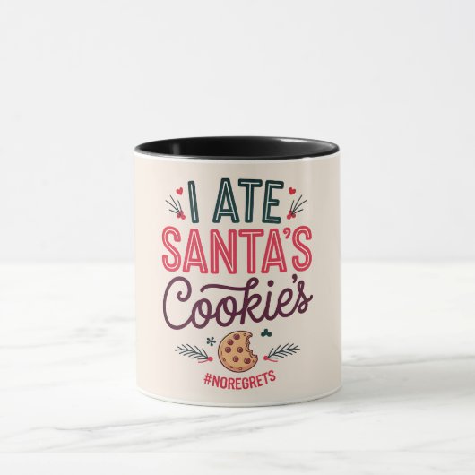Funny Christmas Santa's Cookie Coffee Mug Mok (Midden)
