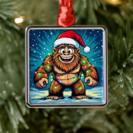 Funny Christmas Sasquatch Bigfoots Metalen Ornament