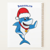 Funny Christmas shark cartoon illustration (Dos)