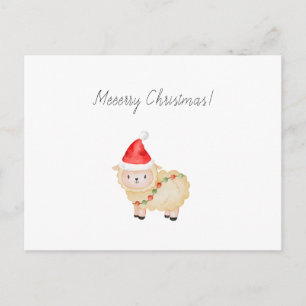 Funny Christmas Sheep Merry Christmas Card. Briefkaart