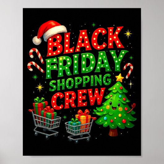Funny Christmas Shopng Crew Poster (Voorkant)