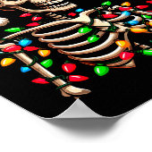 Funny Christmas Skeleton Santa Hat Xmas Vibes For  Poster (Hoek)