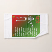 Funny Christmas Skeleton Wishes for man Handdoek (Handdoek)