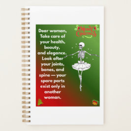 Funny Christmas Skeleton Wishes for woman Holiday  Planner