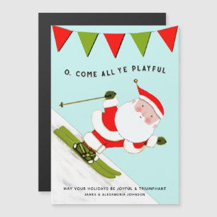 Funny Christmas Ski Cartes de fin de année