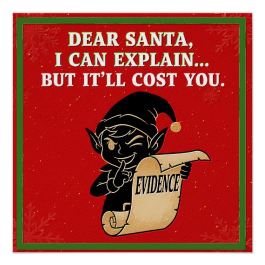 funny christmas slogan design perfect poster (Voorkant)