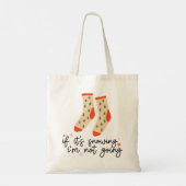 Funny Christmas Sokken Gezegde Tote Bag (Achterkant)