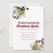 Funny Christmas Spirit Invitation de fête de Noël (Devant)