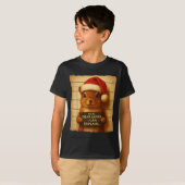Funny Christmas Squirrel - Cute Squirrel Santa Hat T-shirt (Voorkant volledig)