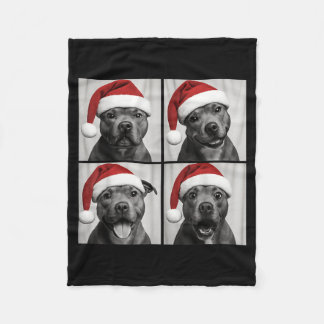 Funny Christmas Staffordshire Bull Terrier Santa P Fleece Deken