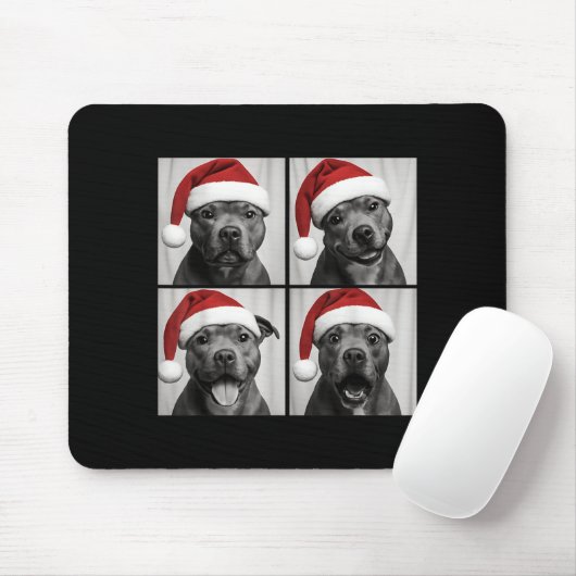 Funny Christmas Staffordshire Bull Terrier Santa P Muismat (Met muis)