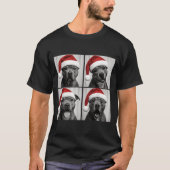 Funny Christmas Staffordshire Bull Terrier Santa P T-shirt (Voorkant)