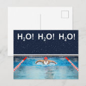 funny Christmas swimmer Briefkaart (Voorkant / Achterkant)