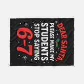 Funny Christmas Teacher Pajamas Students 6-7 67 Si Fleece Deken (Voorkant (Horizontaal))