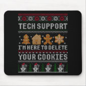 Funny Christmas Tech Suprt Computer T Shirt Muismat (Voorkant)