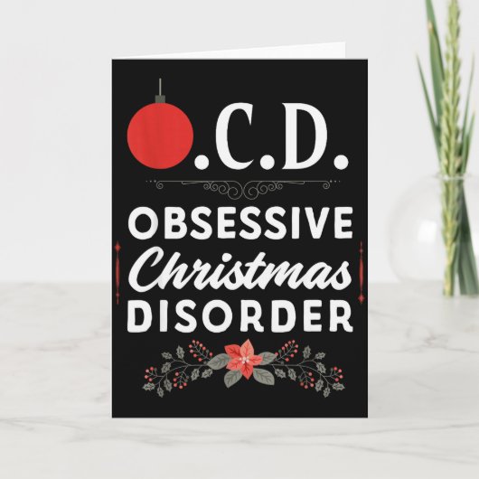 Funny Christmas Tees & Tm. Obsessive Christmas Kaart (Voorkant)