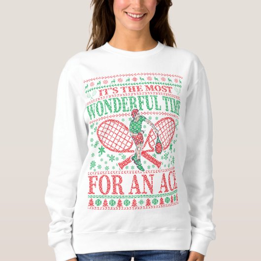 FUNNY CHRISTMAS TENNIS QUOTES UGLY SWEATER (Voorkant)