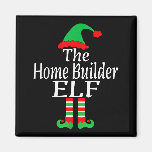 Funny Christmas The Home Builder Elf Developer Arc Magneet (Voorkant)