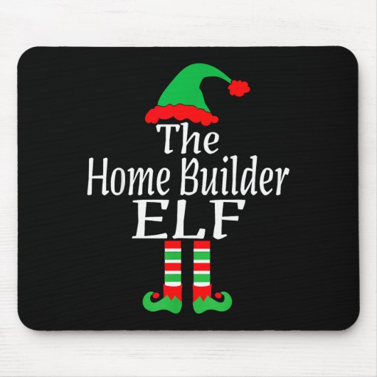 Funny Christmas The Home Builder Elf Developer Arc Muismat (Voorkant)