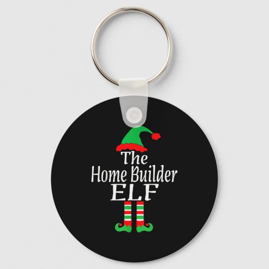 Funny Christmas The Home Builder Elf Developer Arc Sleutelhanger (Voorkant)