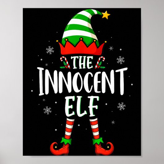 Funny Christmas The Innocent Elf Family Matching X Poster (Voorkant)