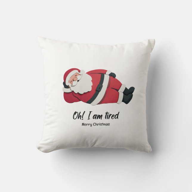  Funny christmas throw pillow santa humorous cute Kussen (Voorkant)