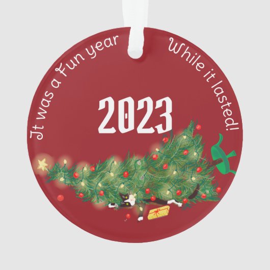 Funny Christmas Tree Chat Custom 2 Scène (dos)