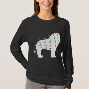 Funny Christmas voor Dierenvriend kerstverlichting T-shirt