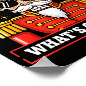 Funny Christmas Whats Crackin Nutcracker Men Kids Poster (Hoek)