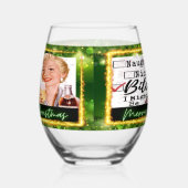 Funny Christmas Wine Glass Retro Best Friend Nice Wijnglas Zonder Voet (Links)
