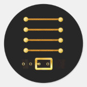 Funny Christmas With Nutcracker Costume Ronde Sticker (Voorkant)