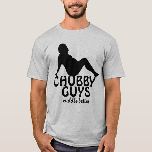 Funny Chubby jongens Cuddle Better T-shirt (Voorkant)