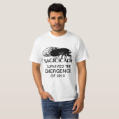 Funny Cicada Magicada Emergence 2013 Survivor T-shirt (Voorkant volledig)