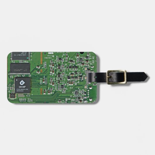 Funny circuit board bagagelabel (Voorkant horizontaal)