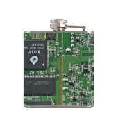 Funny circuit board heupfles (Achterkant)