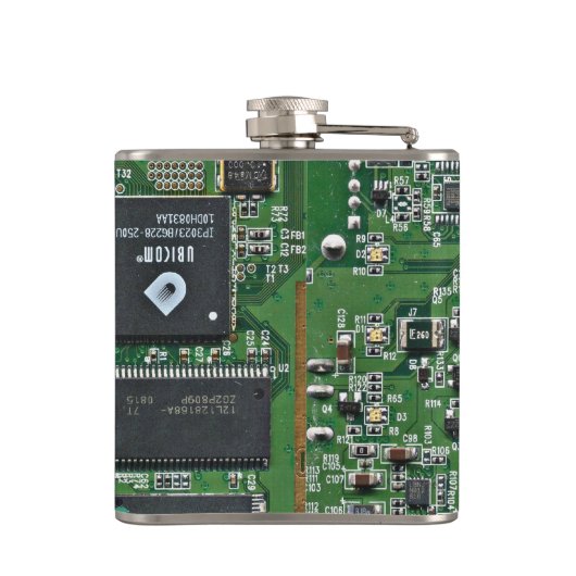 Funny circuit board heupfles (Achterkant)