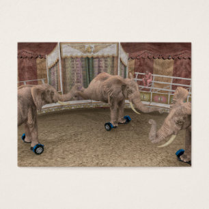 Funny Circus Elephants Visitekaartje