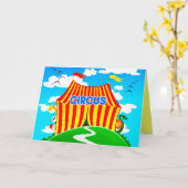 Funny cirque, carte de voeux (Fleur jaune)