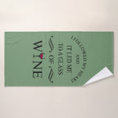 Funny cite le célèbre slogan de buveur de vin (Serviette de bain)
