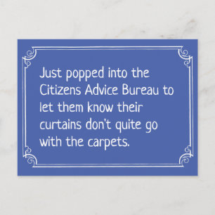 Funny Citizens Advice Bureau Joke Briefkaart
