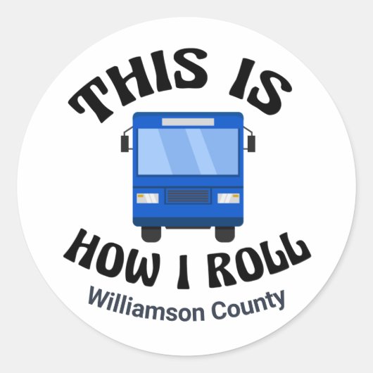 Funny City Bus Driver Dit is hoe ik me kan aanpass Ronde Sticker (Voorkant)