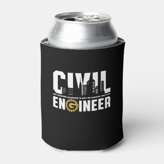 Funny Civil Engineer Civil Engineering student Blikjeskoeler (Blikje Voorkant)