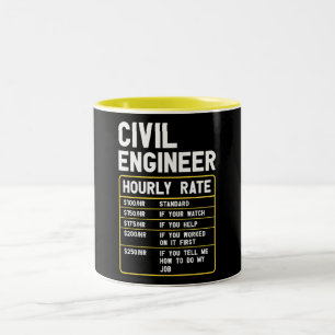 Funny Civil Engineer Two-Tone Coffee Mok