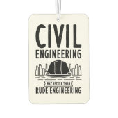 Funny Civil Engineering Gag Engineer Afstuderen Luchtverfrisser (Achterkant)